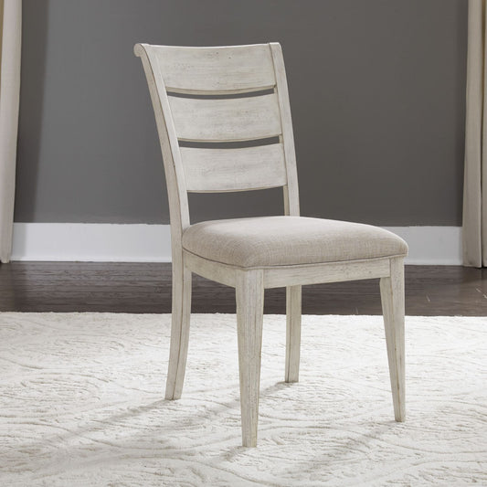 Farmhouse Reimagined - Ladder Back Uph Side Chair (RTA)