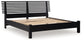 Danziar King Panel Bed with Mirrored Dresser and 2 Nightstands