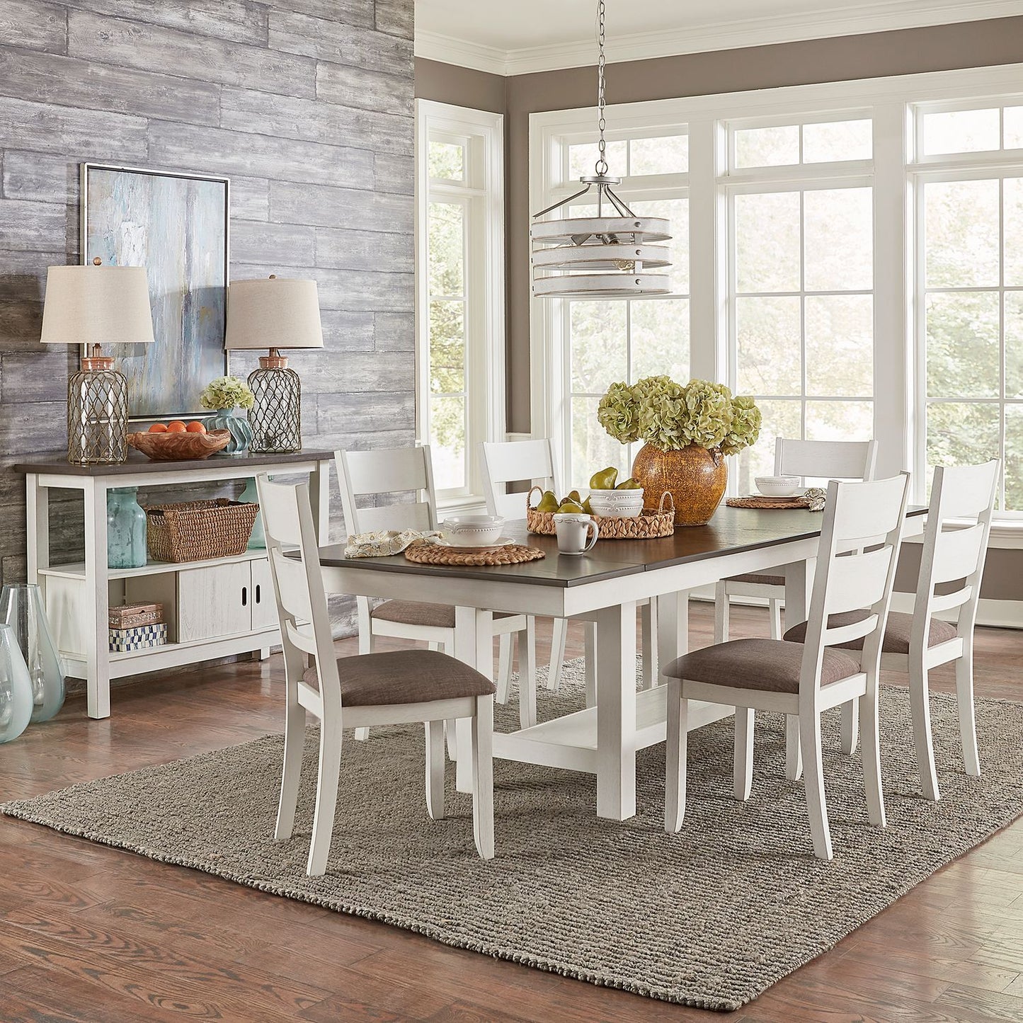 Brook Bay - Optional 7 Piece Trestle Table Set