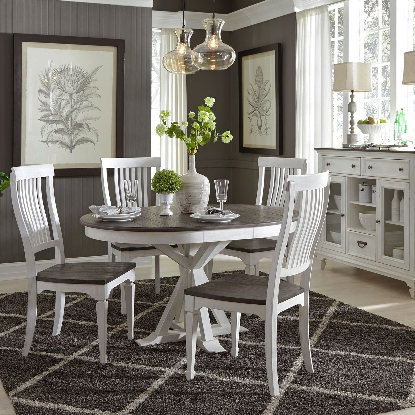 Allyson Park - 5 Piece Pedestal Table Set