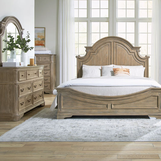 Magnolia Manor - Queen Panel Bed, Dresser & Mirror, Chest