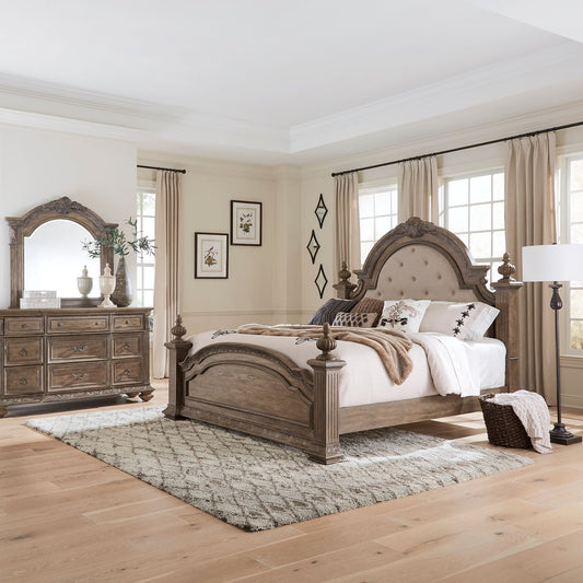 Carlisle Court - King Poster Bed, Dresser & Mirror