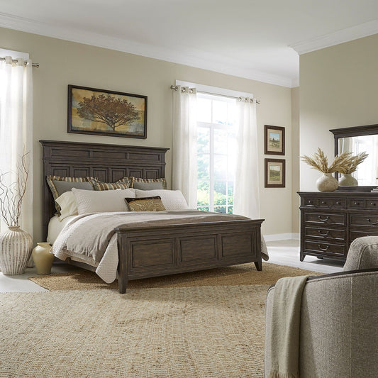 Paradise Valley - King California Panel Bed, Dresser & Mirror