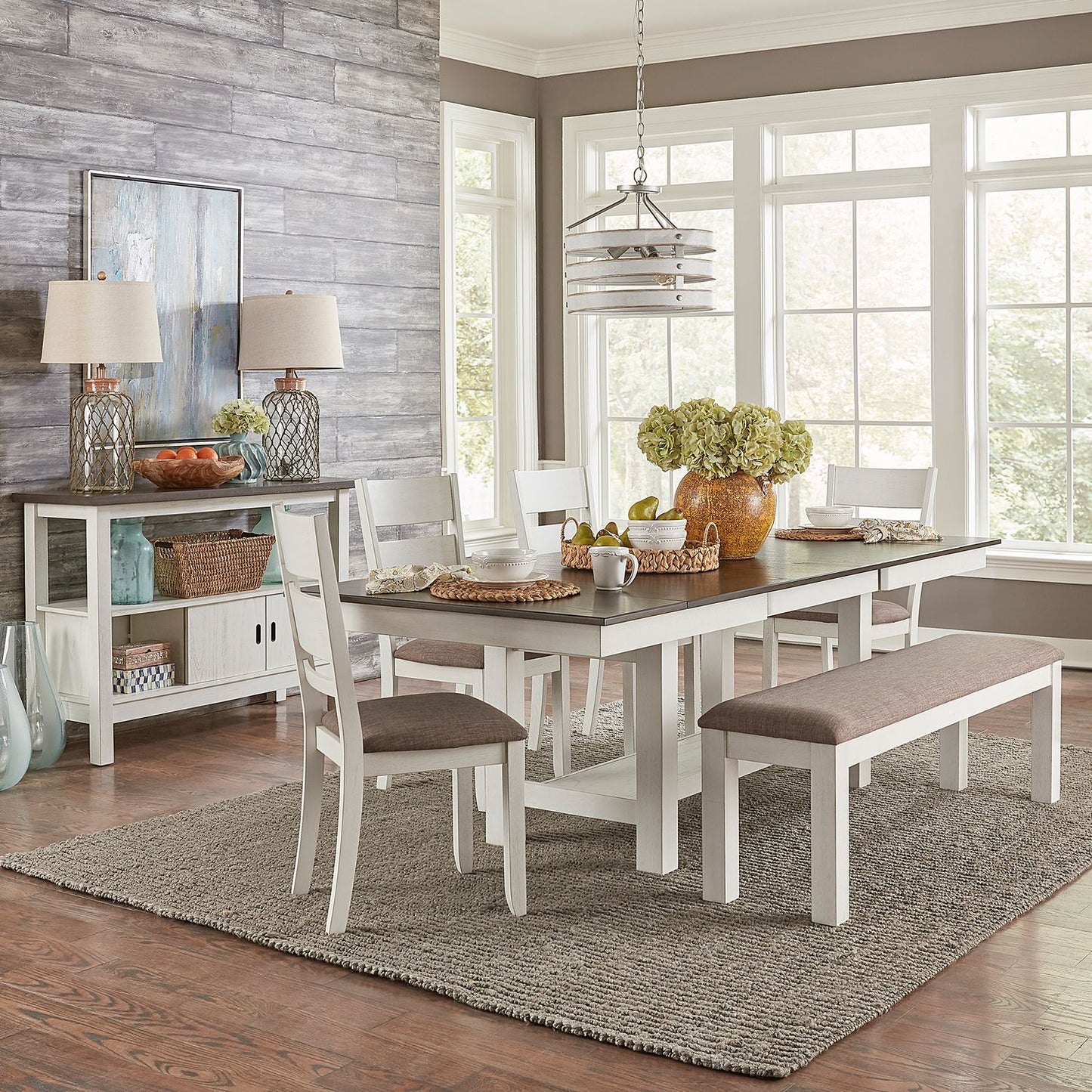 Brook Bay - Optional 6 Piece Trestle Table Set