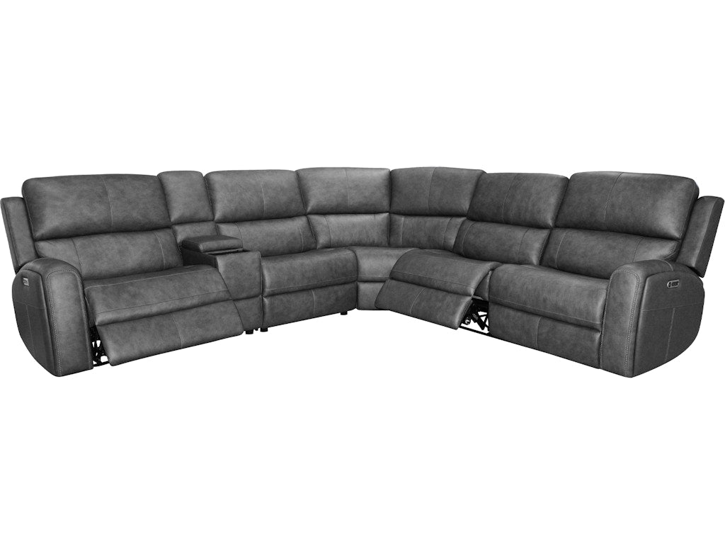 Linden Power Reclining Sectional with Power Headrests and Lumbar