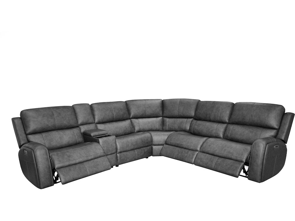 Linden Power Reclining Sectional with Power Headrests and Lumbar