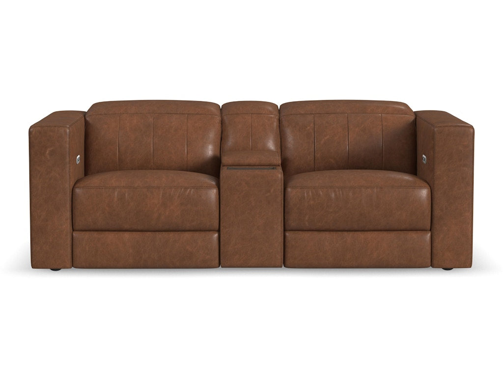 Austin Power Reclining Loveseat with Console and Power Headrests