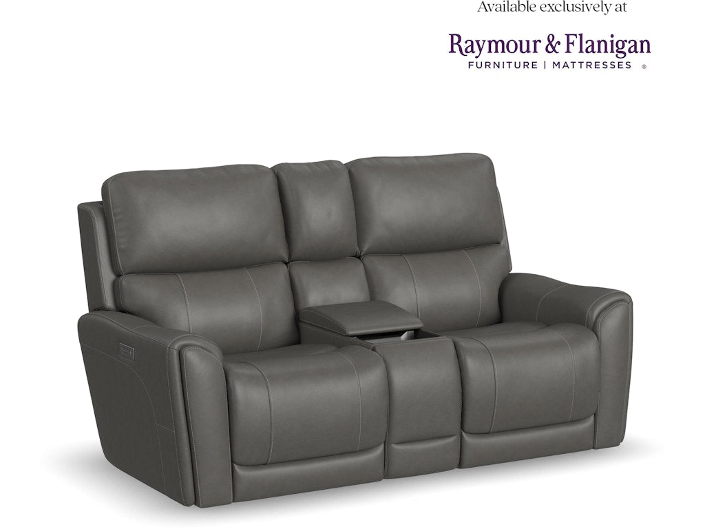 Calvin Power Reclining Loveseat with Console & Power Headrests & Lumbar