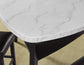 Carrara 60-inch Triangular Marble Top Counter Table