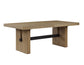 Aubrey 78-96″ Table w/18-inch Leaf, Waxed Driftwood