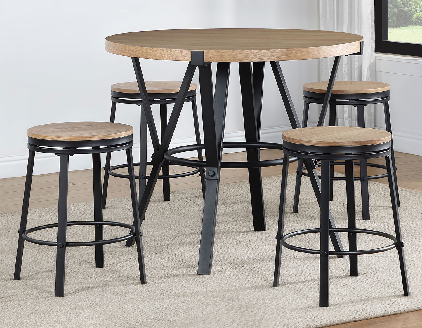 Magnolia 5-Piece 42″ Round Counter Dining Set