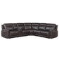 DONCELLA DUAL-POWER LEATHER 6-PIECE SECTIONAL