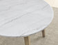 Vida 48″ Round White Marble Dining Table