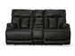 Clive Power Reclining Loveseat with Console and Power Headrests and Lumbar