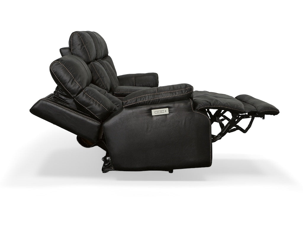 Clive Power Reclining Loveseat with Console and Power Headrests and Lumbar