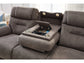 Zofa Power Reclining Sofa with Cnsl and Power Headrests/Lumbar/Heat/Mass