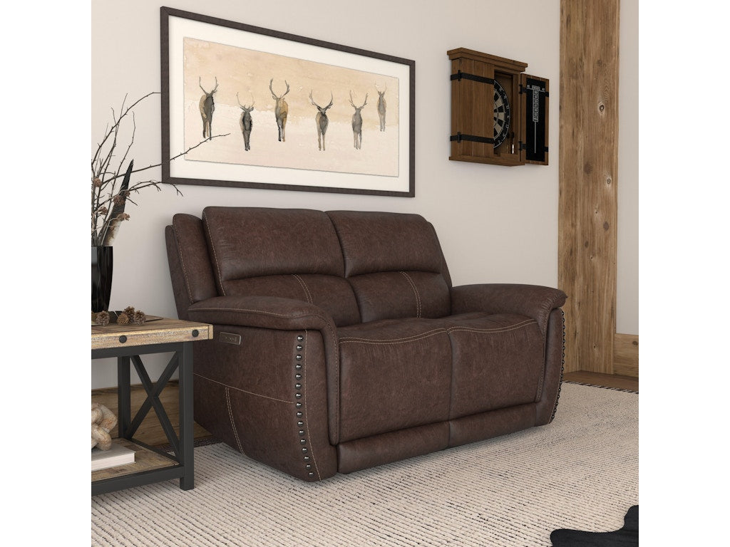 Beau Power Reclining Loveseat with Power Headrests