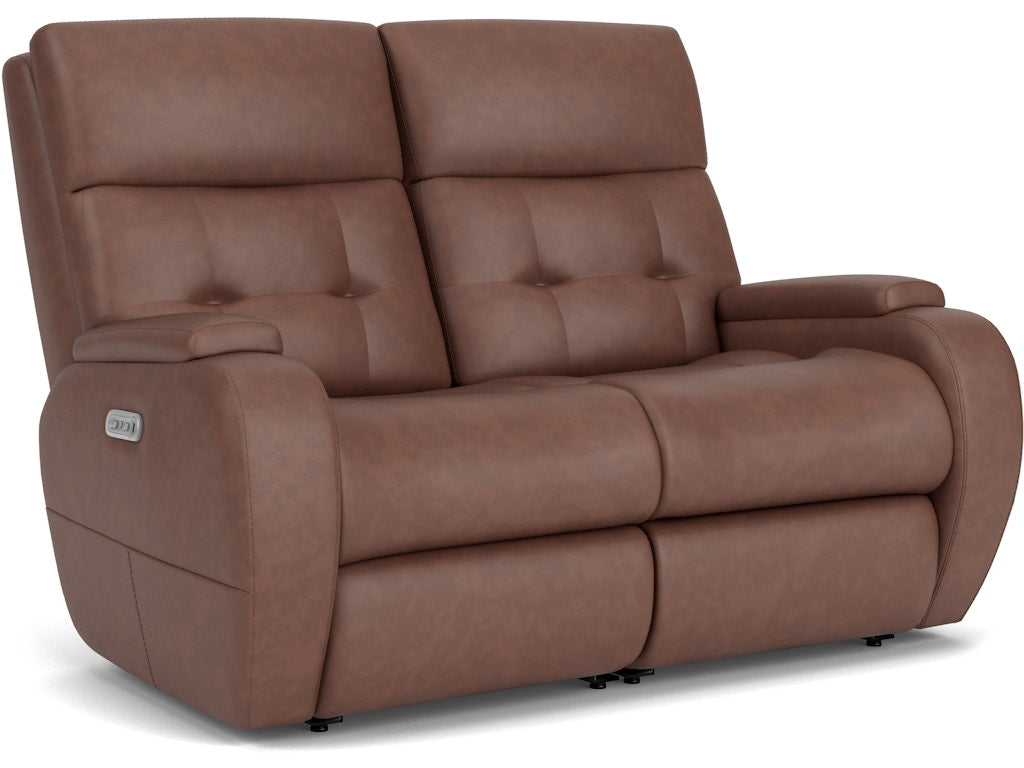 Strait Power Reclining Loveseat with Power Headrests