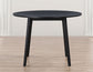 Willow 42″ Round Dining Table, Black