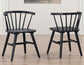 Willow Solid Wood Dining Chair, Black