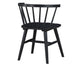 Willow Solid Wood Dining Chair, Black