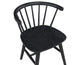 Willow Solid Wood Dining Chair, Black