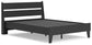 Socalle Full Panel Platform Bed with 2 Nightstands