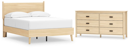 Cabinella Full Platform Panel Bed with Dresser