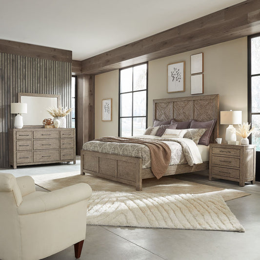 Skyview Lodge - Queen Panel Bed, Dresser & Mirror, Night Stand