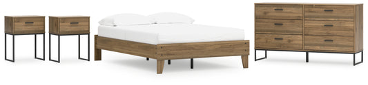 Deanlow Full Platform Bed with Dresser and 2 Nightstands