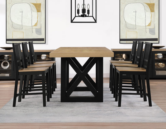 Magnolia 5-Piece 80-96-inch Black Counter Table Dining Set