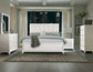 Cassie Queen Illuminating 4-Piece Glam Queen Bedroom Set