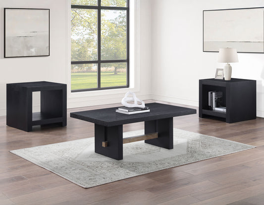 Aubrey 3-Piece Table Set, Black