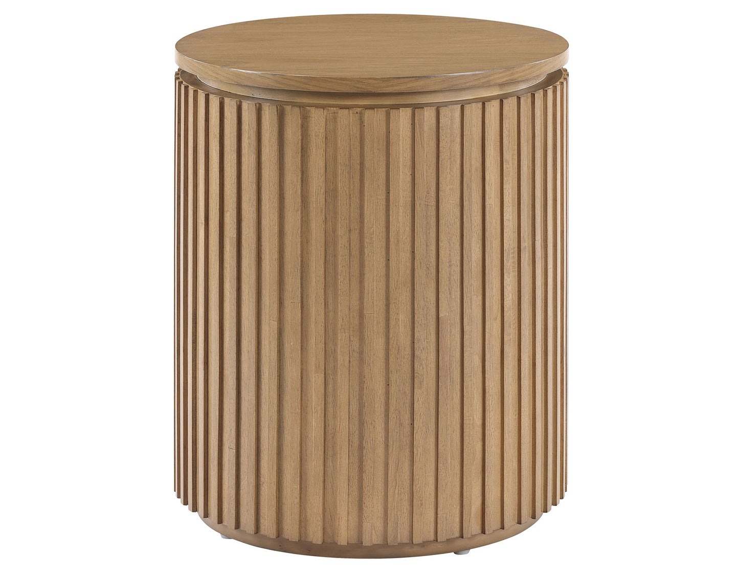 Colvin 18″ Round End Table, Toffee Finish