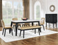 Vida 72" White Marble Top Dining Table, Black Finish
