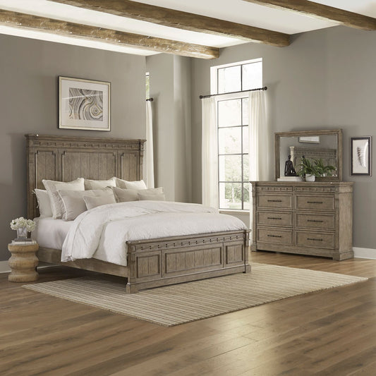 Town & Country - King California Panel Bed, Dresser & Mirror