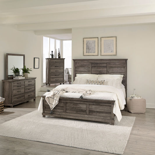 Lakeside Haven - King Opt California Panel Bed, Dresser & Mirror, Chest