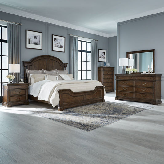 Arden Road - King California Poster Bed, Dresser & Mirror, Chest, Night Stand