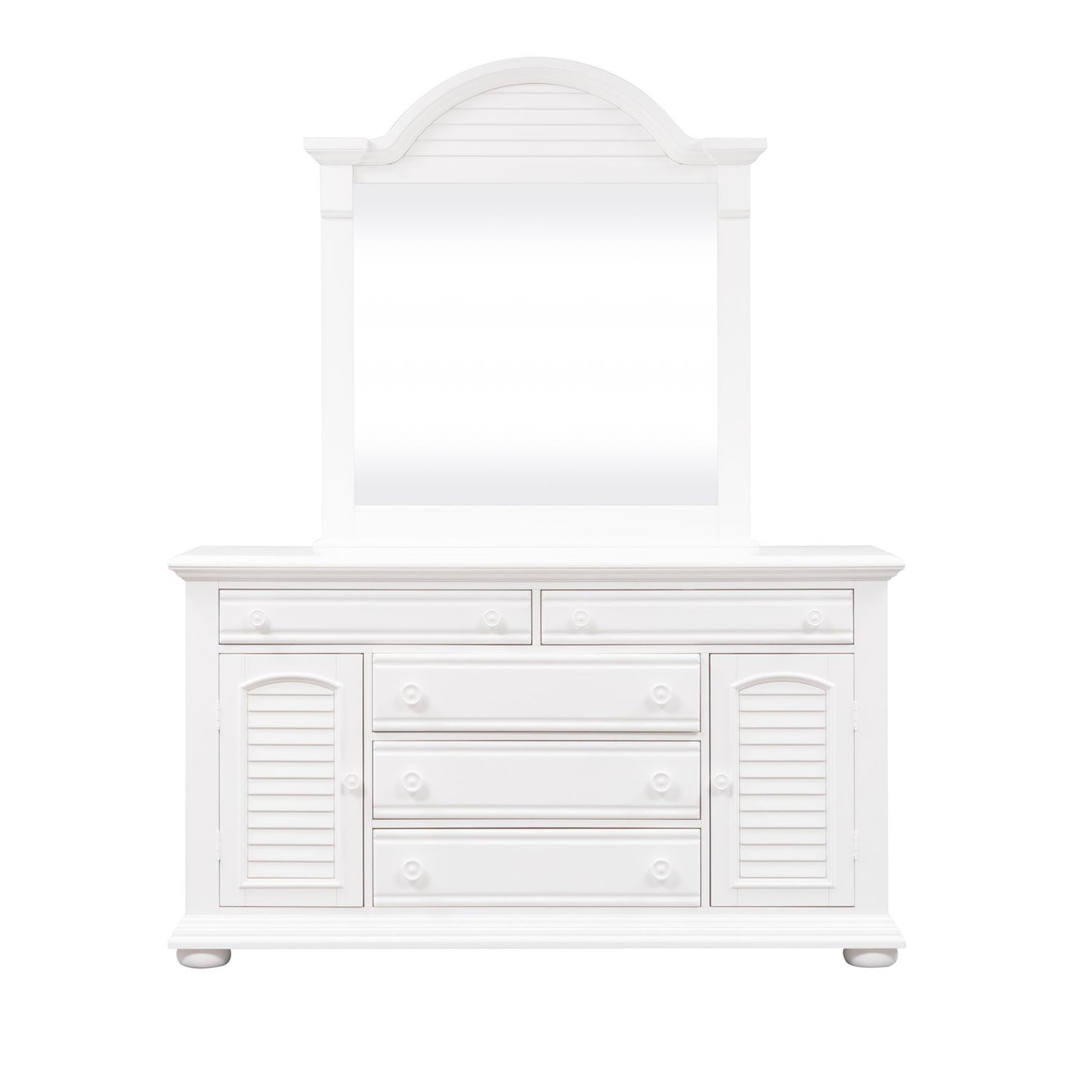 Summer House I - King Panel Bed, Dresser & Mirror