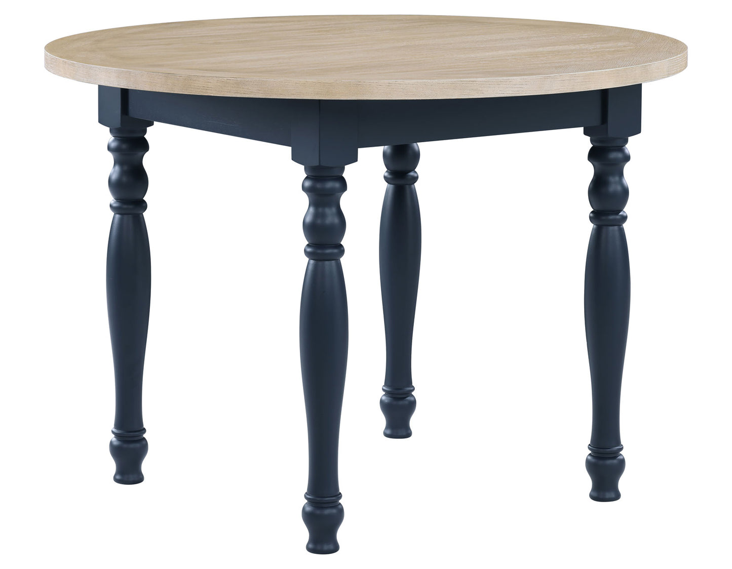 Darcy 42" Round 5-Piece DIning Set, Midnight Blue and Natural Finish