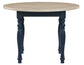 Darcy 42" Round 5-Piece DIning Set, Midnight Blue and Natural Finish