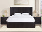 Henry Reeded Queen 4-Piece Bedroom Set, Espresso Finish