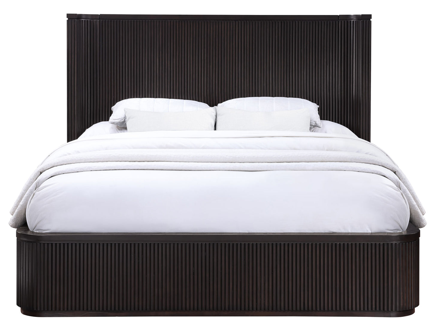 Henry Reeded King Bed, Espresso Finish