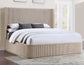 Henry Reeded King Bed, Tan Finish