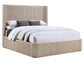 Henry Reeded King Bed, Tan Finish