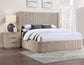 Henry Reeded King Bed, Tan Finish