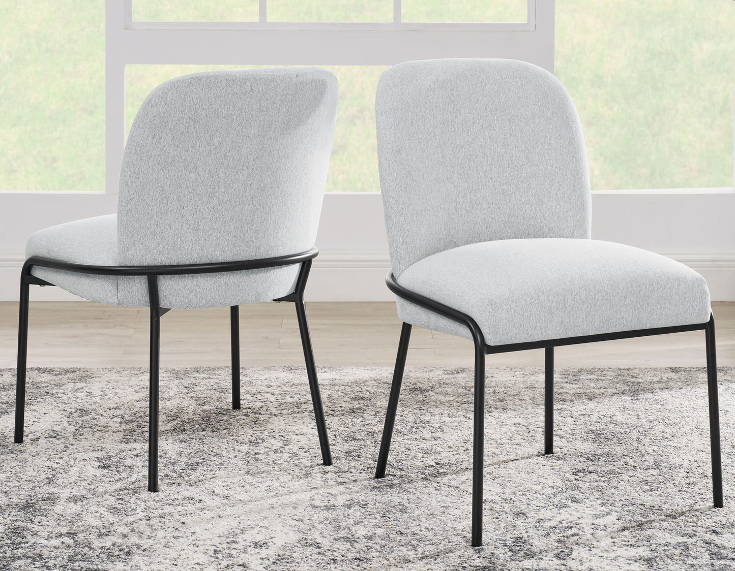 Conrad Upholstered Side Chair with Black Leg