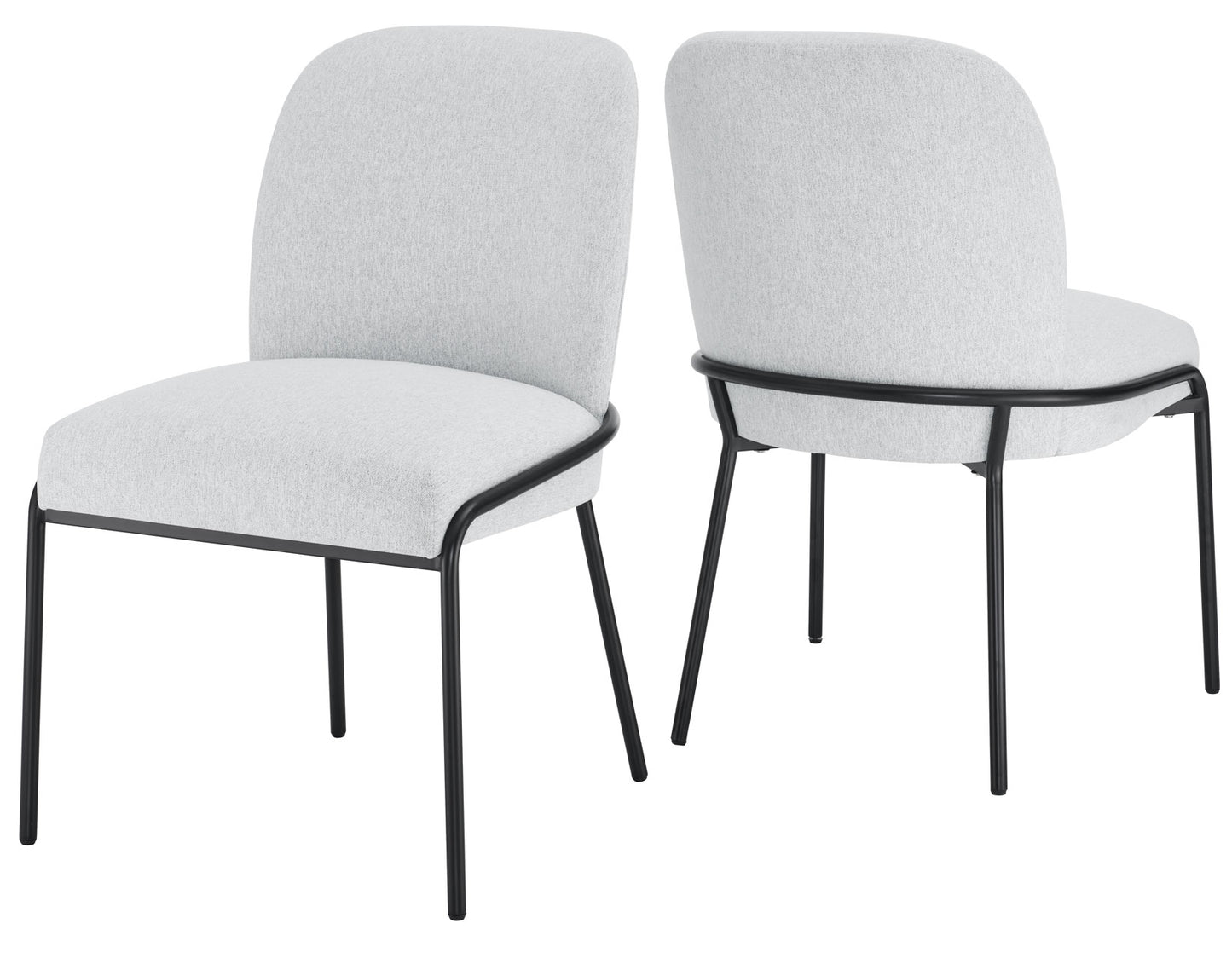 Conrad Upholstered Side Chair with Black Leg