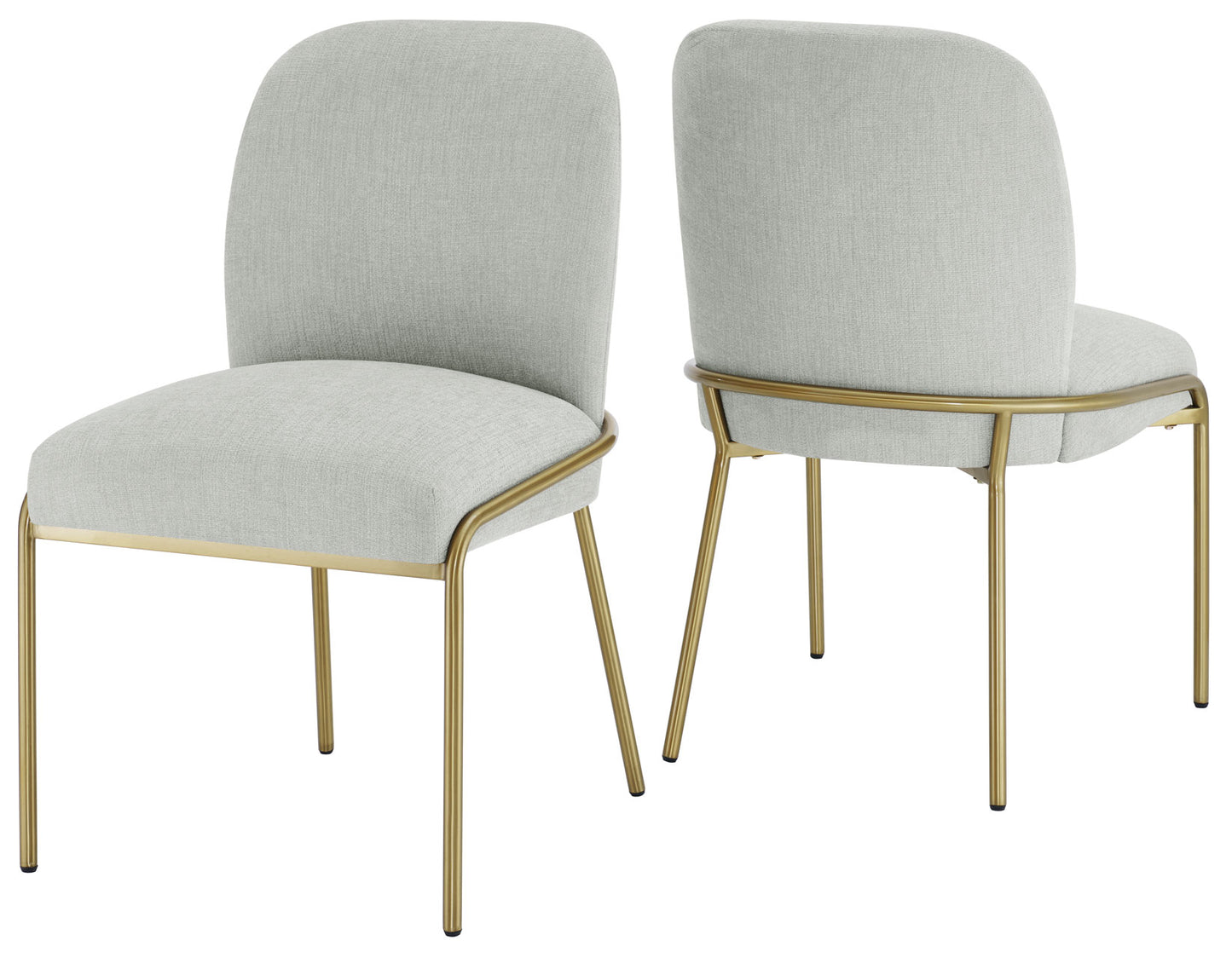 Conrad Upholstered Side Chair with Gold Leg