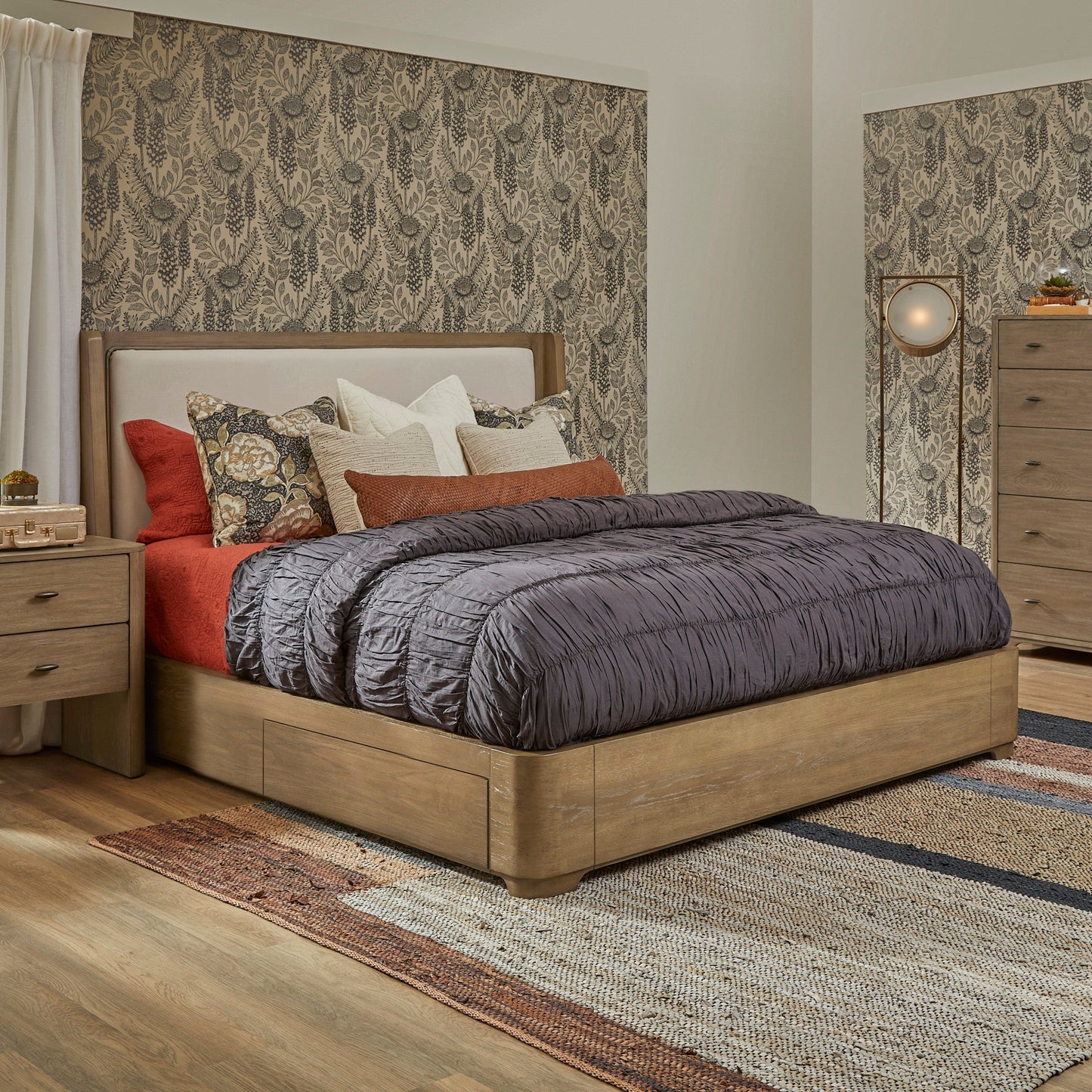 Normandy King Upholstered Storage Bed